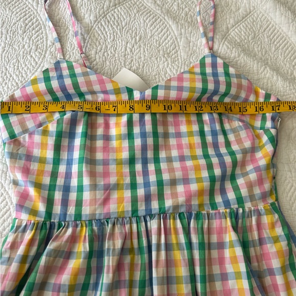 NWT J Crew Factory checked maxi sundress. Size 6. Smocked back, feminine colors - Picture 12 of 16